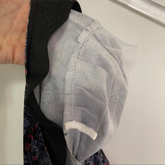 THE SAVILE ROW Dress Size 6 Puff Sleeve Velvet Holiday Nature Print Winter - Picture 8 of 9